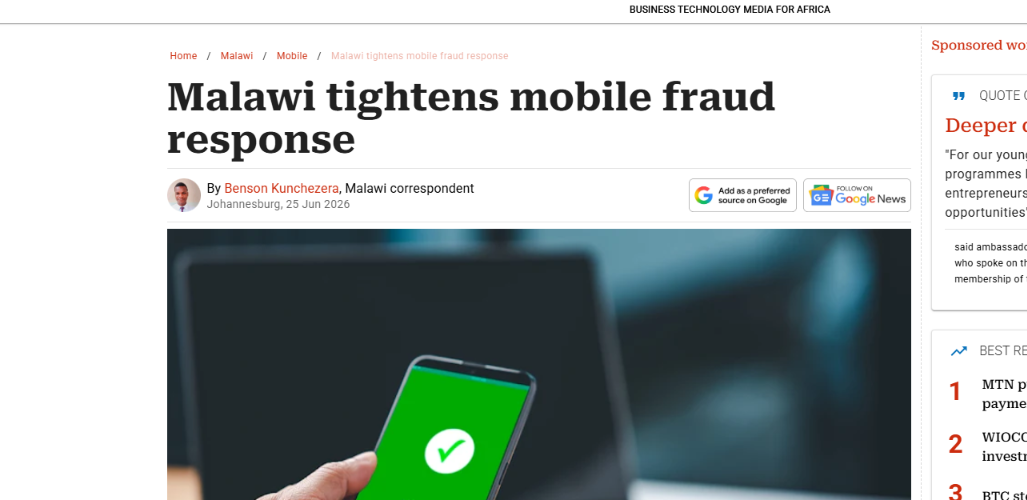 Le Malawi renforce sa lutte contre la fraude mobile