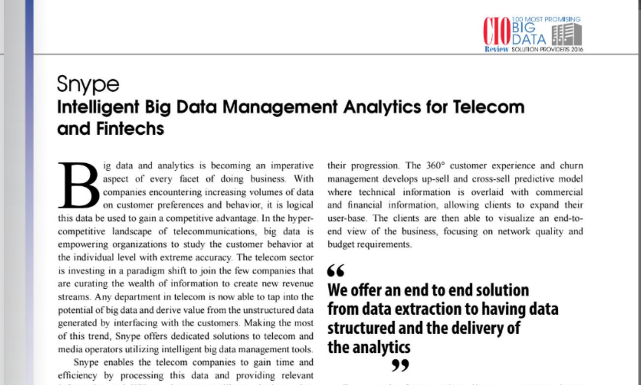 Top 100 Big Data Solutions